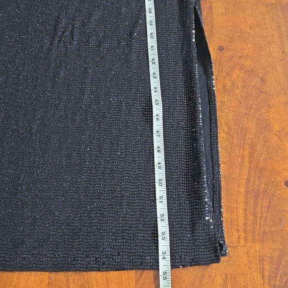Bebe Black Sequin Bodycon Slip Maxi Dress Gown Size Small - Picture 8 of 12